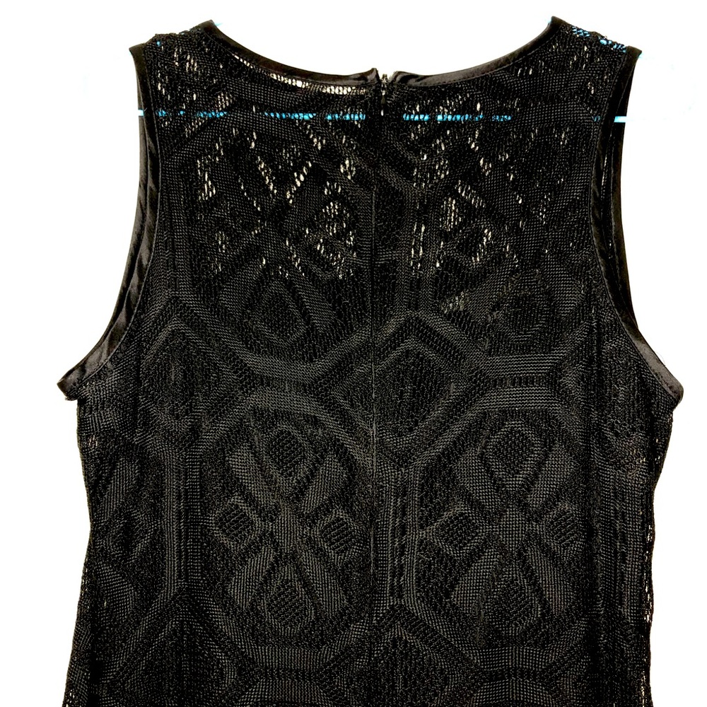 ULTRA DRESS maxi sleeveless lace black dress with fringe at hem. Fully l… - Picture 5 of 10